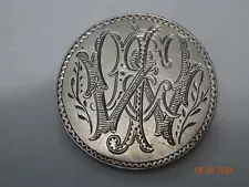 Unique 1884 Morgan Silver Dollar Monogrammed PinBrooch