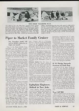 1948 Aviation Article Piper Aircraft Airplane Line Family Cruiser Vagabond