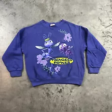 A Bugs Life Sweatshirt Youth Medium 7/8 Purple Disney Store Cartoom USA Vintage