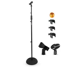 5Core Compact Base Microphone Floor Stand with Mic Holder 37.5 to 70 inches