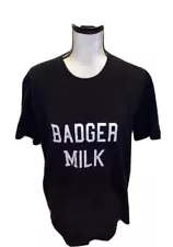 Express Stretch Crew Black Short Sleeve T-Shirt XL-Badger Milk Fueling Athletes