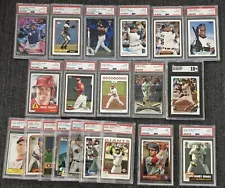 (20) LOT OF PSA GRADED BASEBALL CARD MVP YEARS Harper Trout Ohtani GEM 10