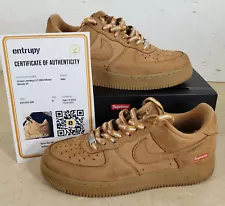 Nike Air Force 1 Low Wheat Supreme Shoes SP Men's Size 8 Light Brown