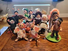 Vintage Annalee Dolls Lot Halloween St Patrick Valentines Thanksgiving 80s 90s