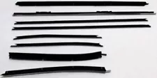 1971-1975 Impala & Caprice Convertible Window Felt Beltline Weatherstrip 8pc (For: 1972 Impala)