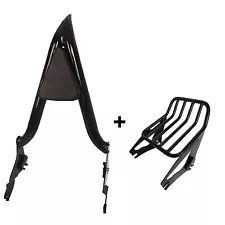 Detachable Sissy Bar Luggage Rack for Harley Davidson Touring 2009-2024 Black (For: 2009 Harley-Davidson)