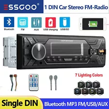 2024 New 1 DIN Car Radio Stereo Head Unit MP3 Player 2USB SD AUX/FM/AM Bluetooth