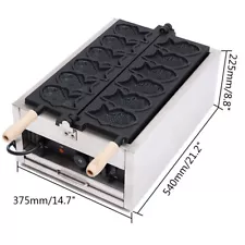 3000W Electric Waffle Maker Machine Commercial Taiyaki Baker Fish-Shaped Mold