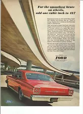 Original 1966 Ford Galaxie 7 Litre vintage print ad: add one cubic inch to 427