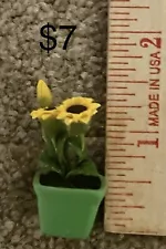 SALE New miniature dollhouse 1:12 scale sunflower plant