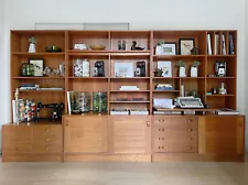 Vintage MCM Danish Modular Teak Bookcases, Media Wall, Cabinet, Secretary Desk