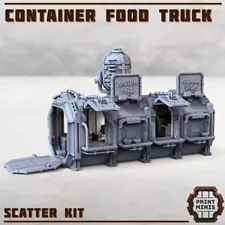 Print Minis Food Truck - Container Kit 3d Resin Printed 28-32mm scale