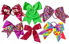 ( 6 ) - Fancy Cheer bows Girls Cheerleading Hair Bow Accessory - MIXED LOT