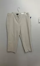 Jasmine Juliana Pull on Pants Stretch Comfort 18w NWT Beige Slimming cropped