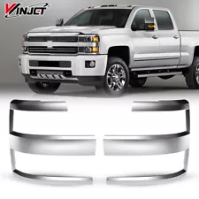 For 2015-2019 Chevy Silverado 2500HD 3500HD Chrome Headlight Bezel Covers Pair