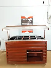 HEAVY DUTY COMMERCIAL LIGHTED/REFRIGERATED COLD BUFFET SALAD/OLIVE BAR ON CASTER