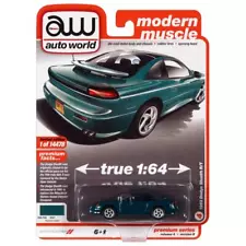 1/64 1993 Dodge Stealth RT, Peacock Green, Auto World 2021 4B AWSP082-B