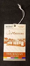 2019 Masters Augusta National Golf Club Thursday Ticket Badge Tiger Woods Wins