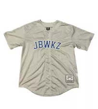 RARE JBWKZ GEE 1 Baseball Jersey Size M JabbaWockeeZ Hip Hop Gray VTG