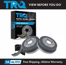 TRQ Rear Brake Drums Pair & Shoe Left & Right Set Kit for Toyota Camry Solara (For: 1992 Toyota Camry)