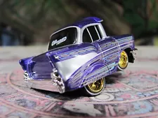 1/64 Car Tuned 57 Chevy Bel Air Low Rider Modified Adjustable Suspension