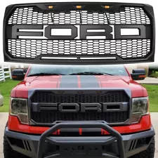 Front Grill For 2009 2010 2011 2012 2013 2014 Ford F150 Raptor Style Matte Black