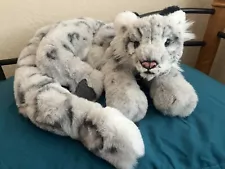 Handmade OOAK Snow Leopard Plush Stuffed Animal