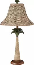 Palm Tree Rattan Table Lamp