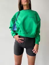 Mr Winston Cropped Irish Green Crewneck - SMALL - Brand New