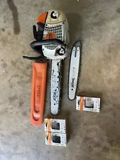 STIHL MS201T Top Handle Chainsaw - Strong Running 35.2cc Saw W/ 14" Bar & Chain