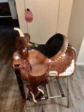 BARREL RACING SADDLE, 13" SEAT,