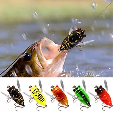 2PCS 4cm/5.5g Insect Cicada Fishing Lure with Wings Crankbait Bass Topwater Bait