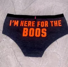 Rare Htf NWTs Victorias Secret PINK I’m Here For The Boos 2015 Halloween panties