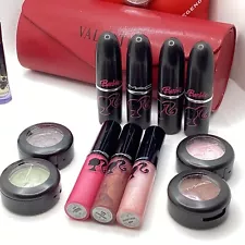 2007 Barbie Loves MAC Makeup Display Collection Cosmetic & Barbie History 11 Set