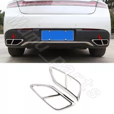 For Lincoln MKZ 2017-2020 Chrome Steel Rear Tail Exhaust Muffler Tip Pipe Frame