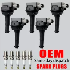 5X OEM Ignition Coil & Iridium Spark Plug For Volvo C30 C70 V50 S40 S60 l5 UF517 (For: Volvo C30 T5)