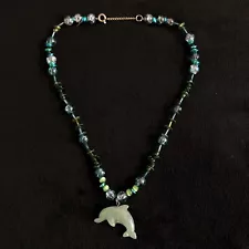 Y2K Dolphin 90s 80s Bead Kandi Unbranded Pendant Necklace