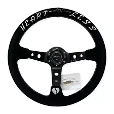 3"DEEP DISH 6-BOLT STEERING WHEEL BLACK SUEDE FOR Nissan 350Z 370Z Sentra