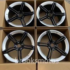 20" TWIN 5 SPOKE SILVER FORGED STYLE WHEELS RIMS FOR 2020+ PORSCHE TAYCAN