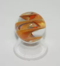 Contemporary art glass handmade borosilicate twist marble 1.1 inches