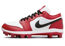 Nike Air Jordan 1 Retro MCS Low 'Chicago' Red White Baseball Cleats CJ8524-611