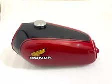 Honda XL175 XL 175 1974 1975 Black & Red Steel Petrol Fuel Tank +Cap |Fit For (For: 1975 Honda XL175)