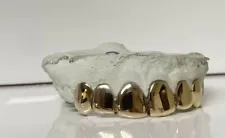 Custom Grillz .925 Sterling Silver 14k Gold Plated Handmade 8 Top Or 8 Bottom