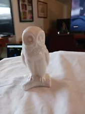 Vintage Bone China White Owl Figurine