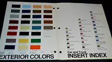 1977 FORD PAINT CHIP / COLOR CODE OPTIONS ORIGINAL DEALER ONLY SALES FOLDER 77 (For: Ford Pinto)