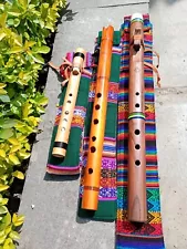 3 NATIVE AMERICAN FLUTE STYLE FLUTES BONE FLUTE MOUTH TUNED W-CASES