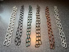 SWAG CHAIN & HOOK KITS - VARIOUS COLORS - For Hanging Plants, Lighting, Vintage