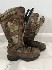 Danner 18" Tall Pronghorn Snake Boots Mens Sz 12D Camo Brown 42296 Read DAMAGE