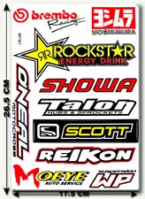 Rockstar Energy Stickers RACE MOTOGP BIKE ATV MTB BMX SHOWA Helmet Biker