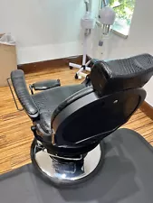 Black Crocodile print barber chairs for sale gently used.